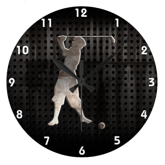 Vintage Golfer; Cool Large Clock