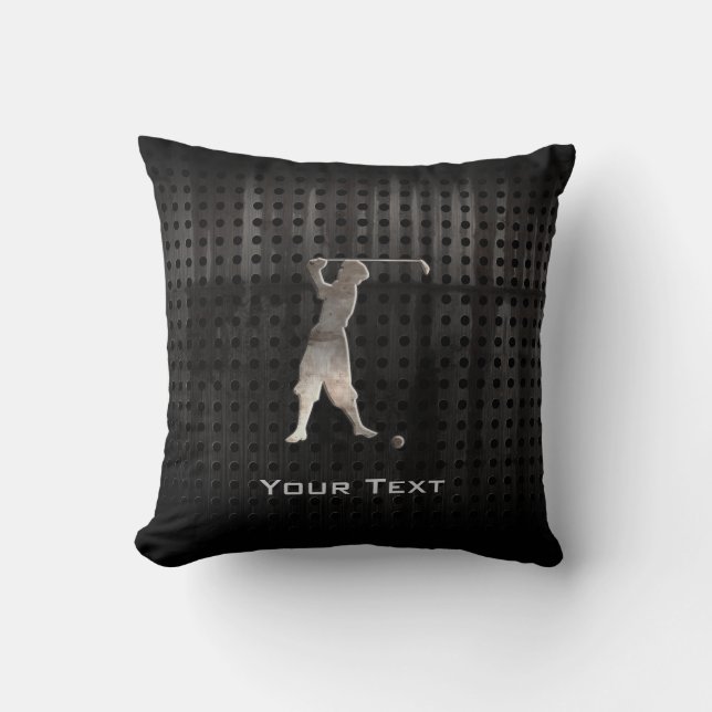 Vintage Golfer; Cool Throw Pillow (Front)