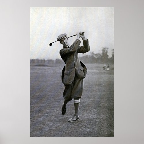 Vintage Golfer George Duncan Poster