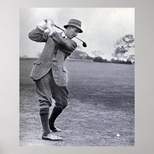 Vintage Golfer Harry Vardon Poster