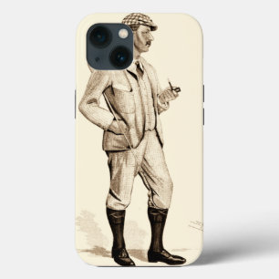 Vintage Golfer with Tobacco Pipe and Boots iPhone 13 Case