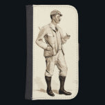 Vintage Golfer with Tobacco Pipe and Boots Phone Wallet<br><div class="desc">This dapper gentleman looks like he is ready to hit the links. A great piece depicting a vintage golfer holding a tobacco pipe,  ready to strike a hole in one. Buy your copy today!</div>