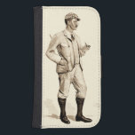 Vintage Golfer with Tobacco Pipe and Boots Phone Wallet<br><div class="desc">This dapper gentleman looks like he is ready to hit the links. A great piece depicting a vintage golfer holding a tobacco pipe,  ready to strike a hole in one. Buy your copy today!</div>