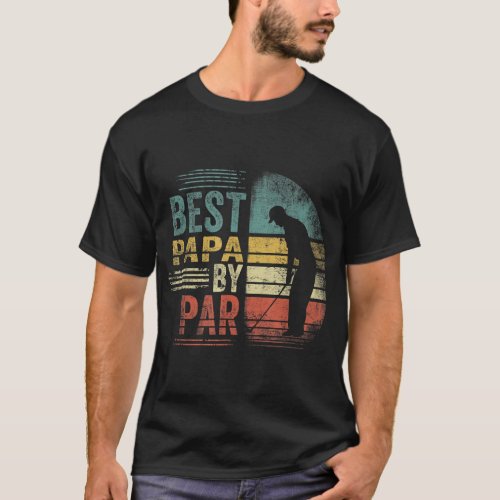 Vintage Golfing Outfit Retro Best Papa By Par Fath T_Shirt