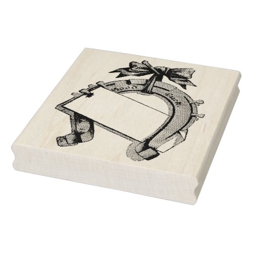 Vintage Good Luck Horsehoe Rubber Art Stamp