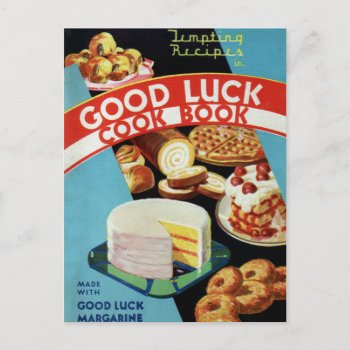 Vintage Good Luck Margarine Postcard by seemonkee at Zazzle