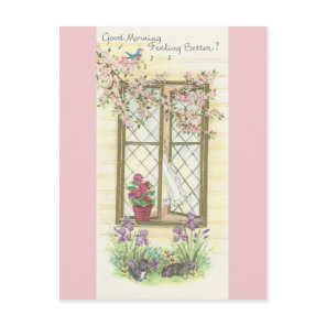 Vintage "Good Morning And Get Well" Postcard