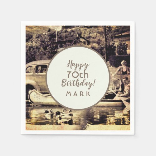 Vintage Good Times and Good Memories Birthday Napk Napkins