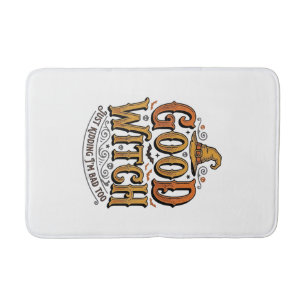 Vintage Good Witch Halloween Typography Design_1 Bath Mat