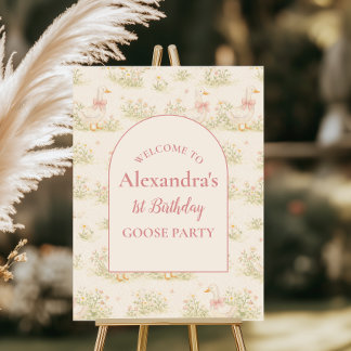 Vintage Goose 1st Birthday Foam Board