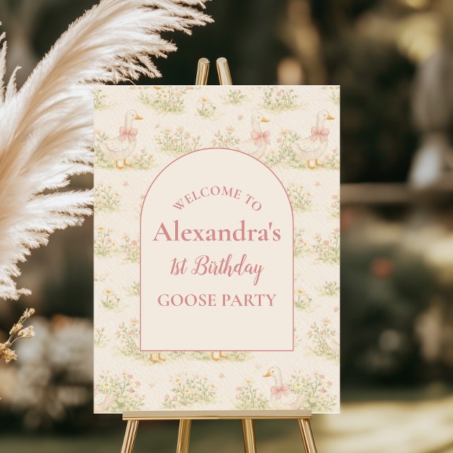 Vintage Goose 1st Birthday Foam Board (Creator Uploaded)