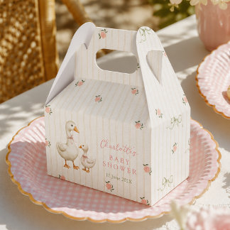 Vintage Goose Baby Shower Favor Boxes