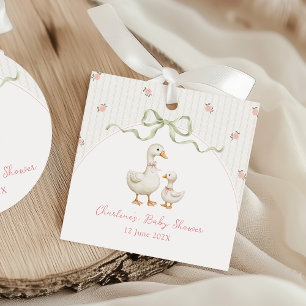 Vintage Goose Baby Shower Favor Tags