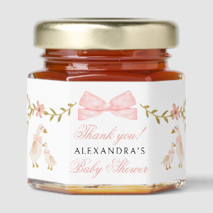 Vintage Goose Baby Shower Honey Jar Favors