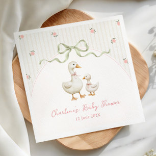 Vintage Goose Baby Shower Napkins