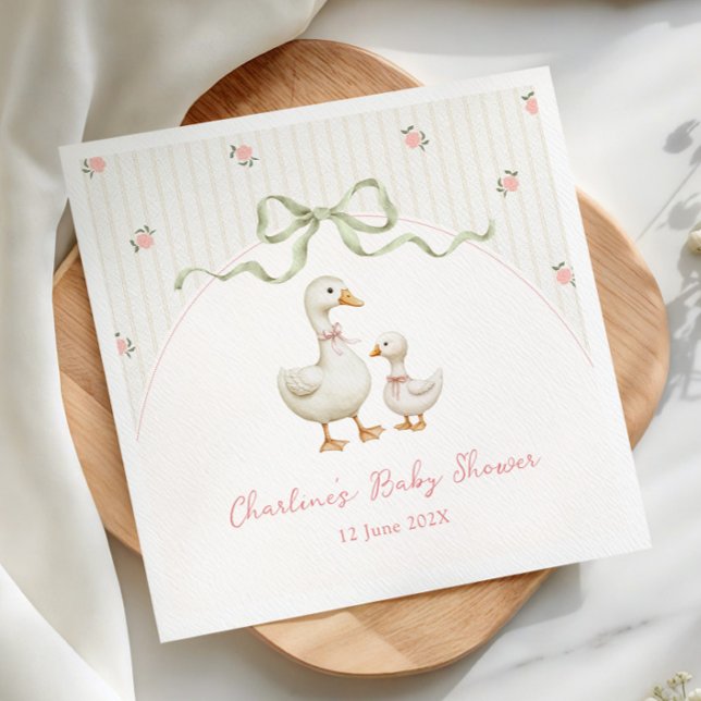 Vintage Goose Baby Shower Napkins (Creator Uploaded)