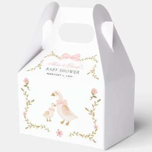 Vintage Goose Floral Baby Shower Favor Boxes
