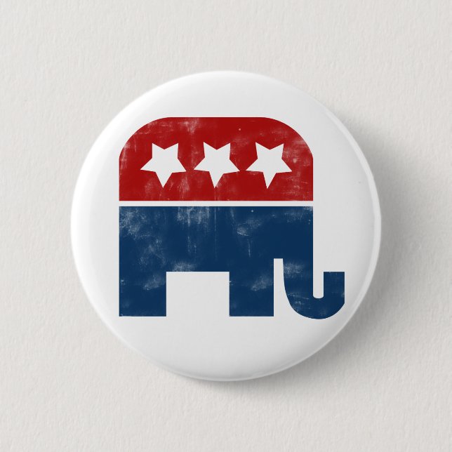 Vintage GOP logo Button (Front)