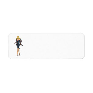 Vintage Gorgeous Glamor Girl Retro Blond Pinup Label