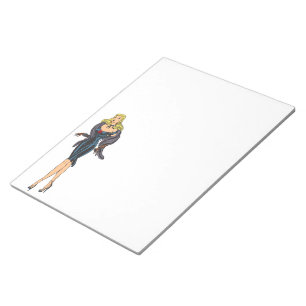 Vintage Gorgeous Glamor Girl Retro Blonde Pinup Notepad