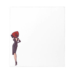 Vintage Gorgeous Glamor Girl Retro Pinup Notepad