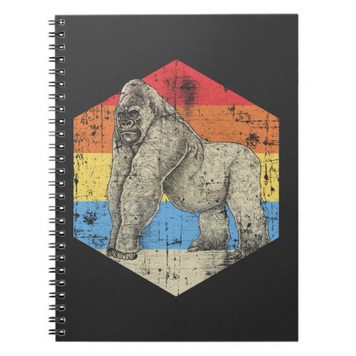 Vintage Gorilla Art Safari Animal Notebook