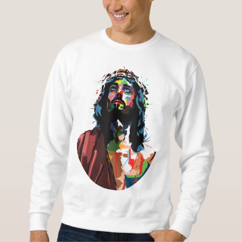Vintage Got King Jesus Christ Sweet Face Image Sweatshirt