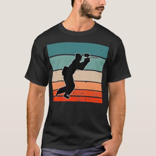 Vintage Gotcha Paintball Player Retro Paintball T_Shirt