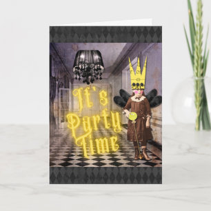 Vintage Goth Halloween Party Invite