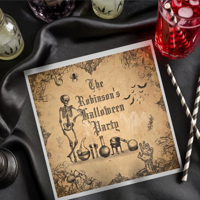 Vintage Goth Halloween Spooky Custom  Napkins (Creator Uploaded)