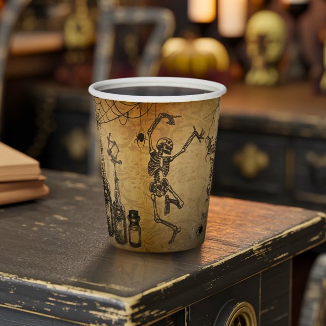 Vintage Goth Halloween Spooky Custom  Paper Cups (Creator Uploaded)