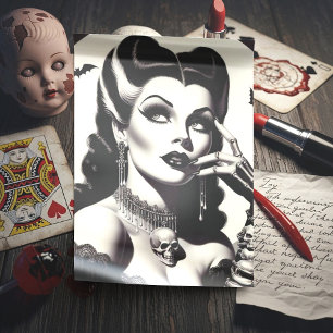 Vintage Goth Pin-up Tissue Paper