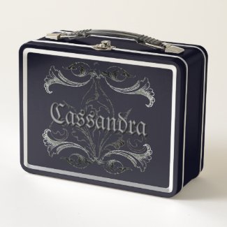 Vintage Goth Romantic Personalized Metal Lunch Box