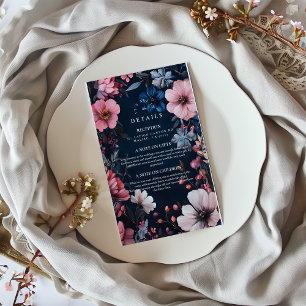 Vintage Goth Wedding Aesthetic Enclosure Card