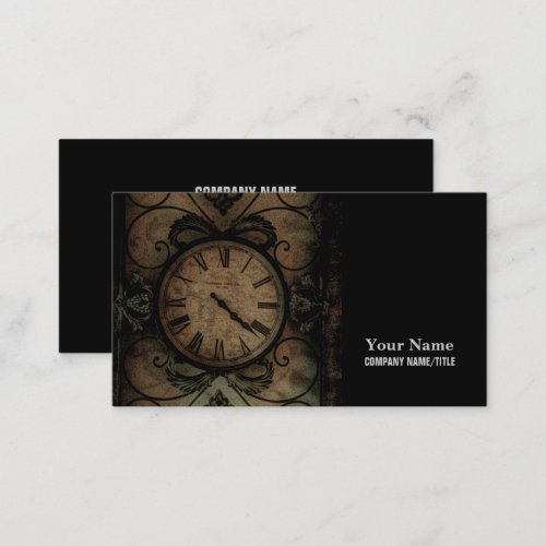Vintage Gothic Antique Wall Clock Steampunk Business Card
