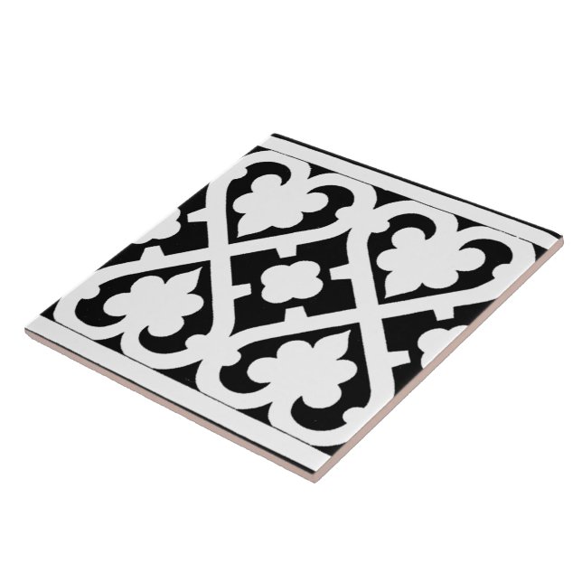 vintage gothic art deco pattern ceramic tile (Side)