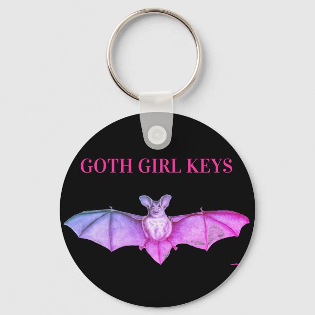 Vintage Gothic Bat Keychain (Front)