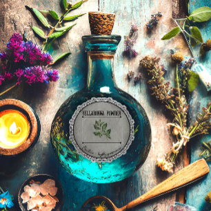 Vintage Gothic Belladonna Potion Custom Halloween Sticker