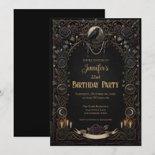 Vintage Gothic Birthday Invitation