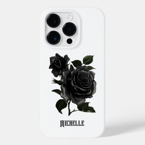 Vintage Gothic Black Roses Case_Mate iPhone 14 Pro Case