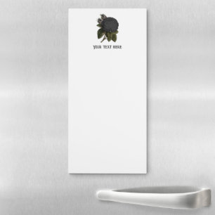 Vintage Gothic Black Roses Magnetic Notepad