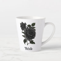 Vintage Gothic Black Roses Personalised