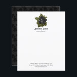 Vintage Gothic Black Roses Personalized<br><div class="desc">Vintage gothic letterhead featuring a black roses.</div>