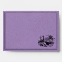 Vintage Gothic Black Toile Graves Purple Wedding