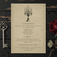 Vintage Gothic Black Toile Tan Wedding