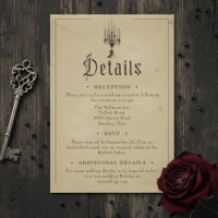 Vintage Gothic Black Toile Tan Wedding
