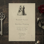 Vintage Gothic Black Toile Tan Wedding Invitation<br><div class="desc">Announce your special day with this elegant vintage gothic design with a vintage eerie bat scene. This unique aged parchment style wedding invite is perfect for couples seeking a sophisticated, classic, or dark aesthetic for their memorable celebration. Fully customizable, it sets a dramatic, vintage aesthetic and darkly romantic tone for...</div>