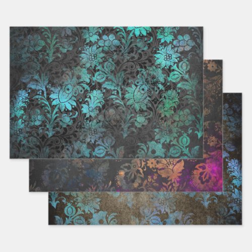 Vintage Gothic Damask Wrapping Paper