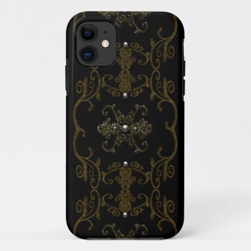 Vintage Gothic Elegance Jewels iPhone 11 Case