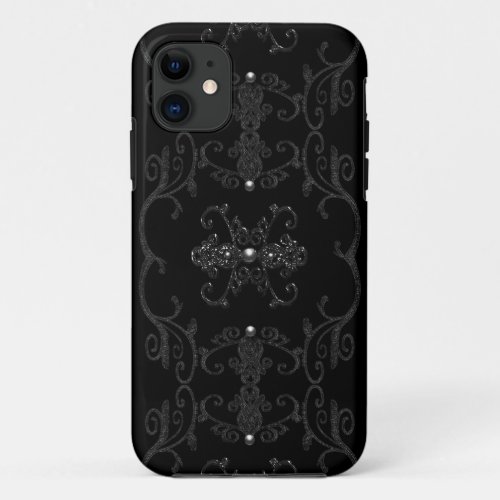 Vintage Gothic Elegance Jewels iPhone 11 Case